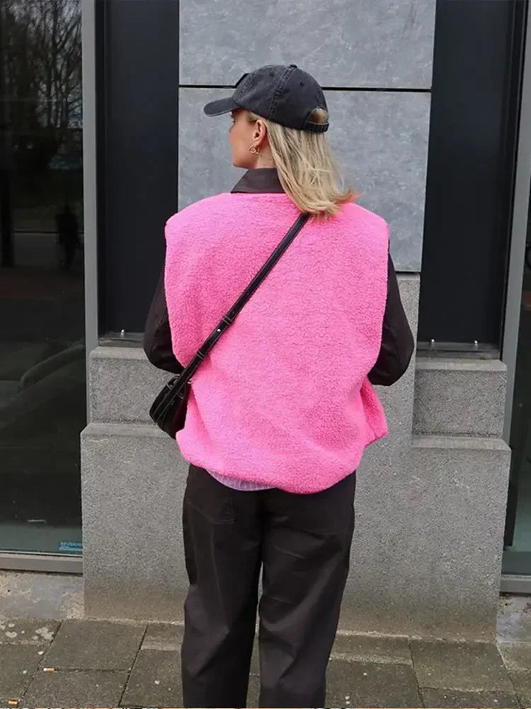 Casual fleece vest for women 4