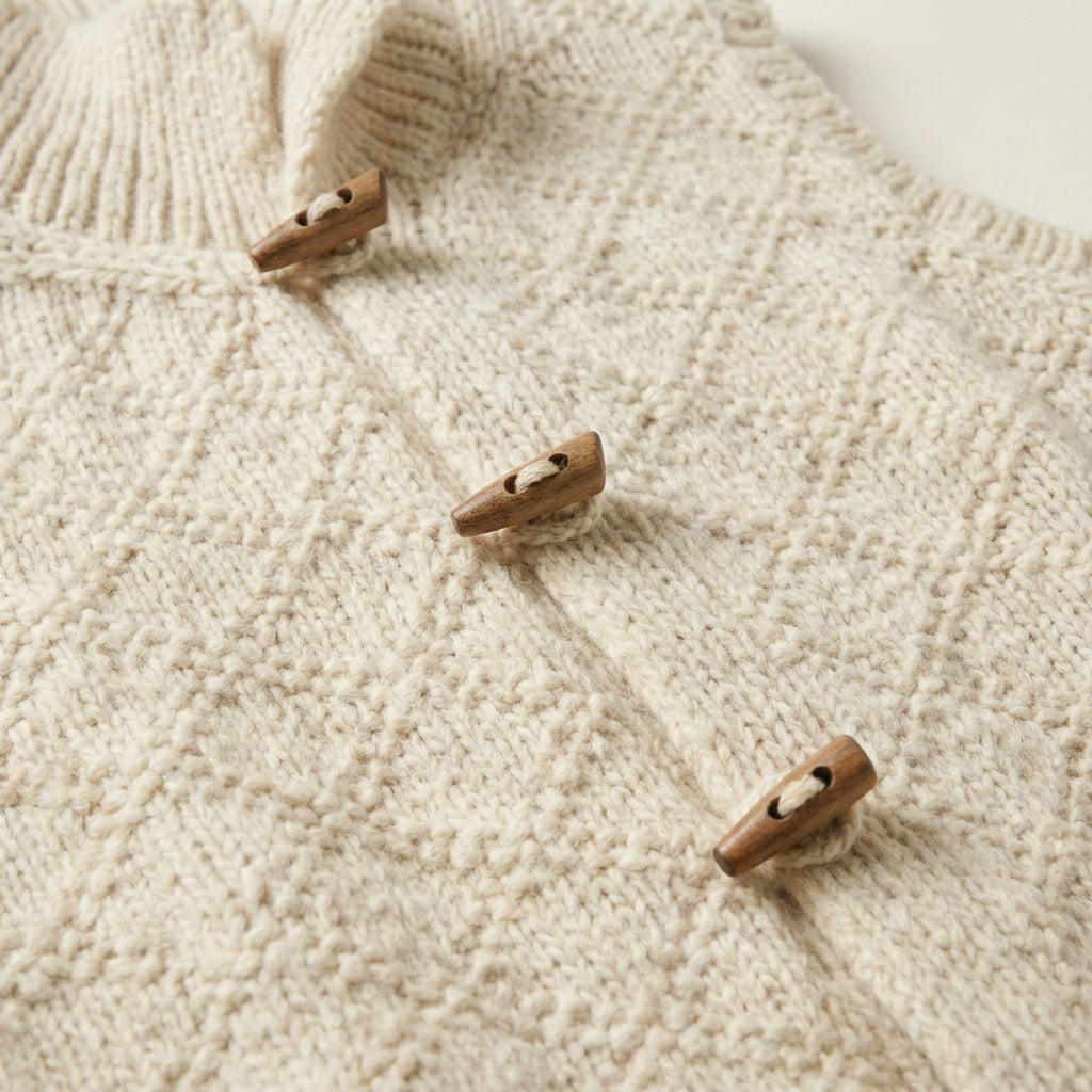 Women’s Vest High Stand Collar and Diamond Pattern Details