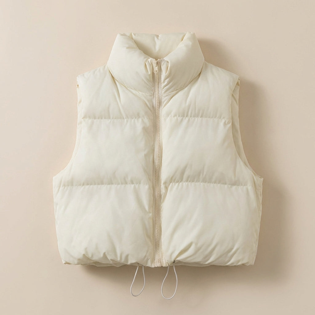 Women’s Vest Sleeveless Design with High Neckline