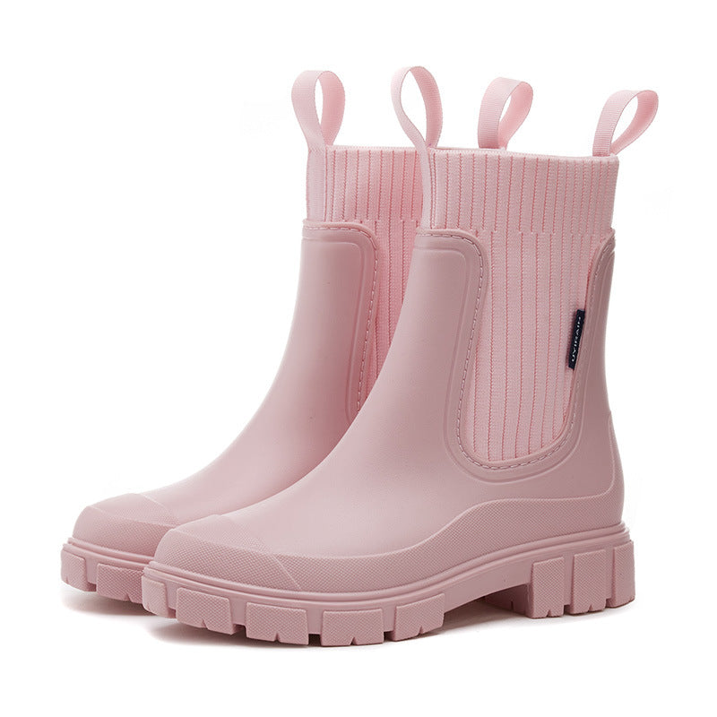 Women's waterproof rain boots with a thick tread sole – Arvella 0