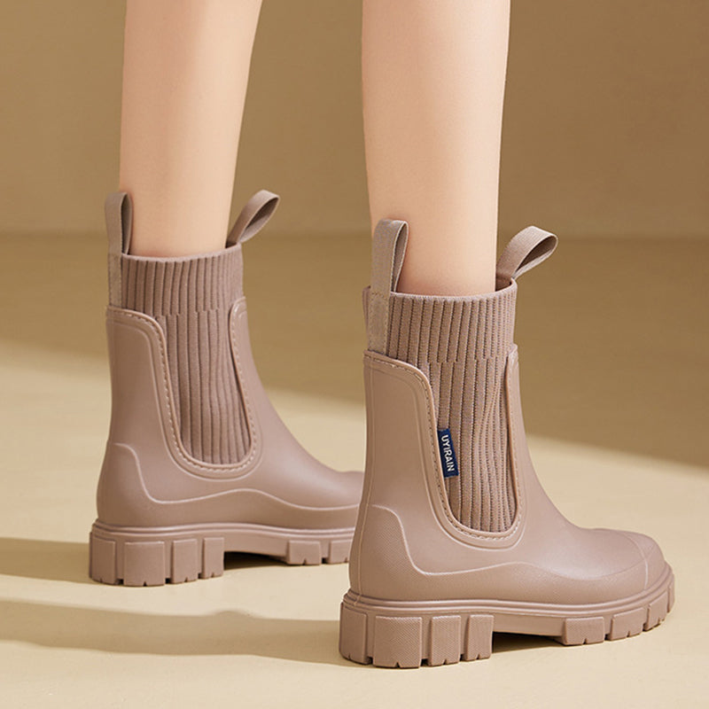 Women's waterproof rain boots with a thick tread sole – Arvella 2