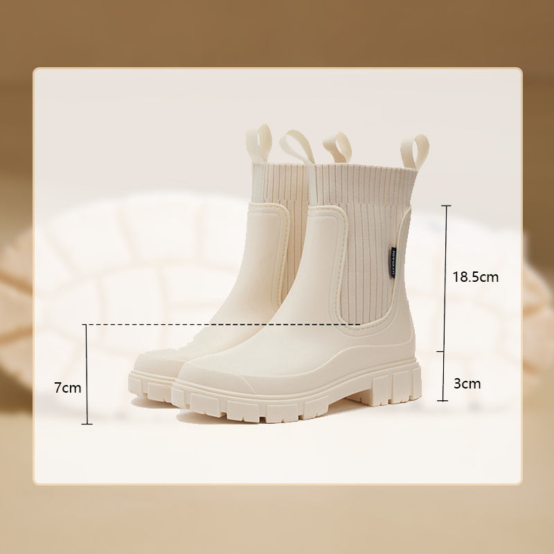 Women's waterproof rain boots with a thick tread sole – Arvella 3