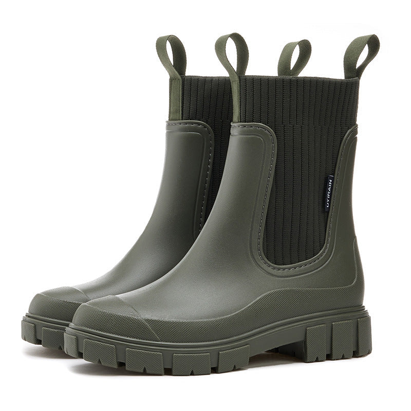 Women's waterproof rain boots with a thick tread sole – Arvella 6