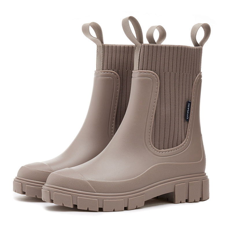 Women's waterproof rain boots with a thick tread sole – Arvella 8